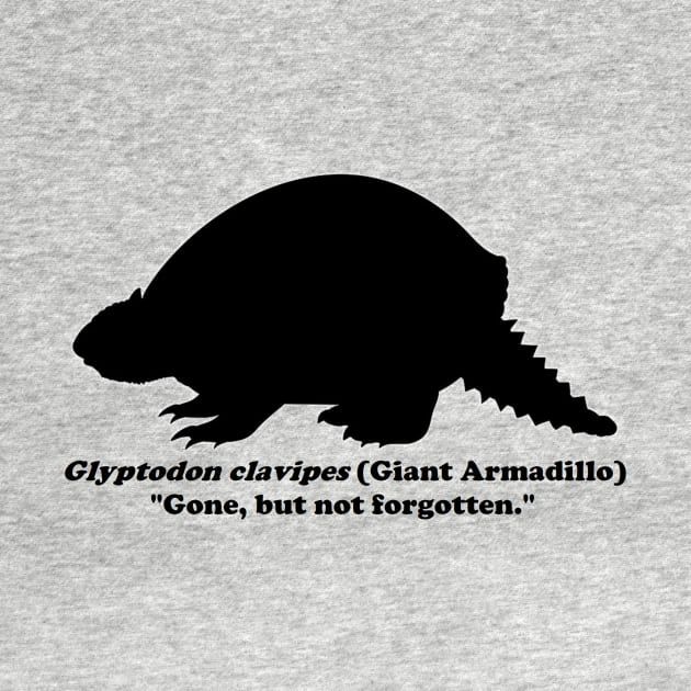 Glyptodon clavipes (Giant Armadillo) Black by dabblersoutpost